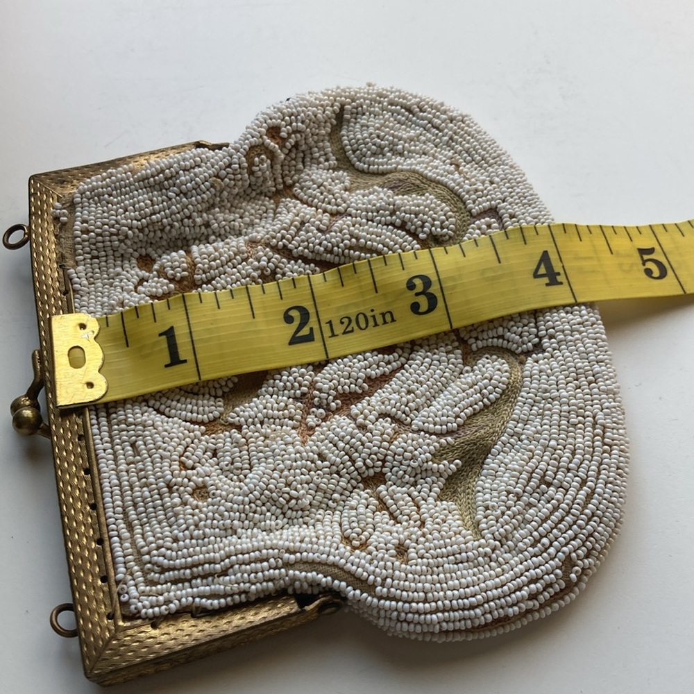 Vintage Beaded Change Purse Seed Beads Made in France authentic original… - Picture 9 of 10
